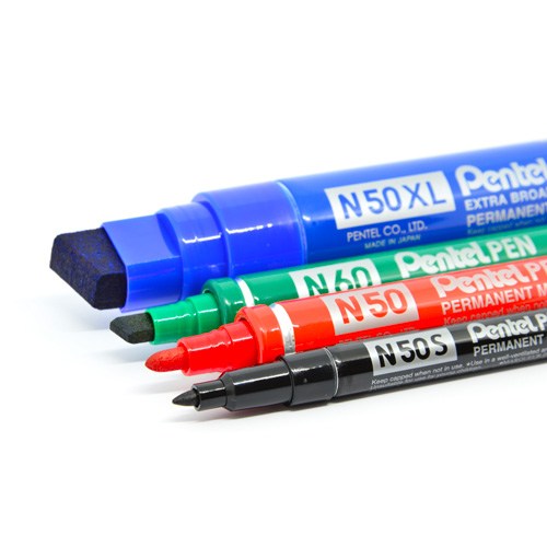 Pentel N50XL - Marqueur permanent géant pointe biseautée extra-large 7 mm-  Noir - Marqueurs Permanentsfavorable à acheter dans notre magasin